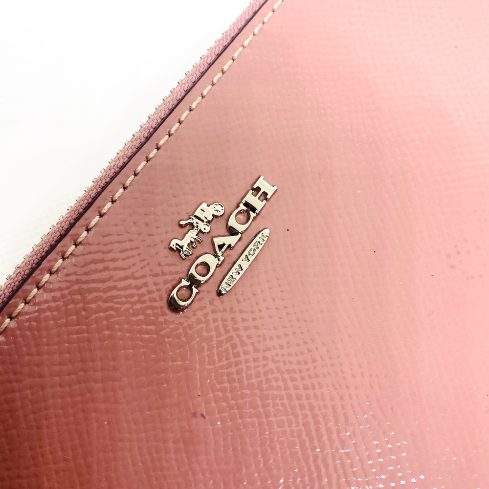 Authentic Coach Double-Zip Wristlet in Blossom Pink - Picture 5 of 9